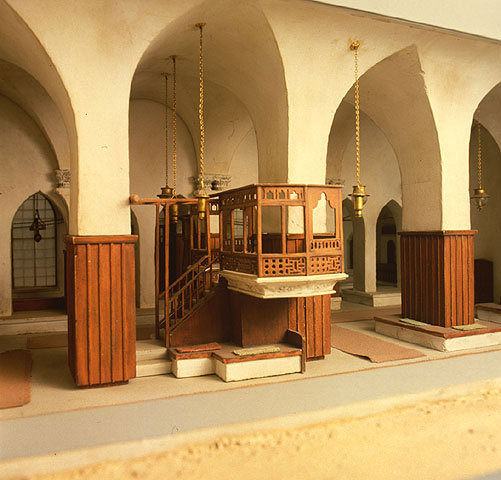 Maqueta de la sinagoga de Alepo. Museo del pueblo judío (Beit Ha-Tfutsot). Tel Aviv, Israel