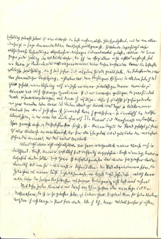 Segunda página de la carta de Walter Benjamin a Gershom Scholem. París, 20 de marzo de 1933 (BNI)